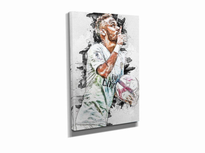 Neymar Poster Paris Saint Germain Soccer Painting Hand Made Posters Canvas Print Kids Wall Art Man Cave Gift Home Decor