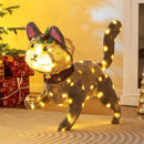 Pre-lit 88 LED Light Up 3D Cute Cat with Warm White Light and Plug by LJGDeals