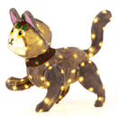Pre-lit 88 LED Light Up 3D Cute Cat with Warm White Light and Plug by LJGDeals
