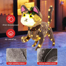 Pre-lit 88 LED Light Up 3D Cute Cat with Warm White Light and Plug by LJGDeals