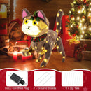 Pre-lit 88 LED Light Up 3D Cute Cat with Warm White Light and Plug by LJGDeals