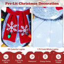 3D Pre-Lit Indoor Outdoor Xmas Holiday with 170 Cold-White LED Lights for Home by LJGDeals