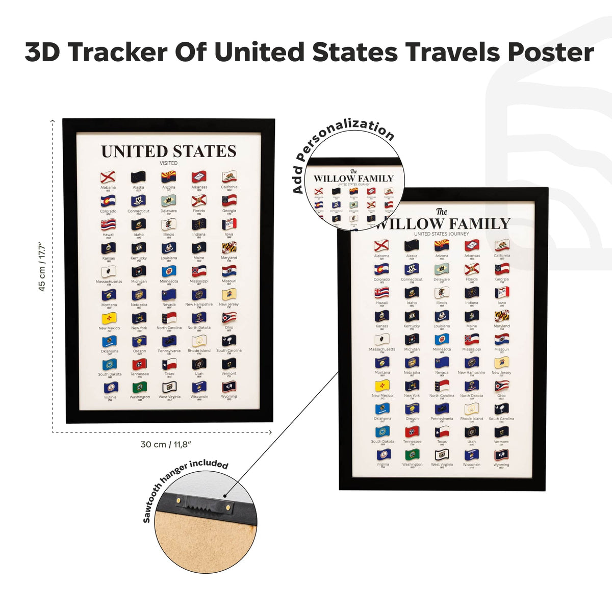 Poster Travel Tracker States USA, photo 10 of 12