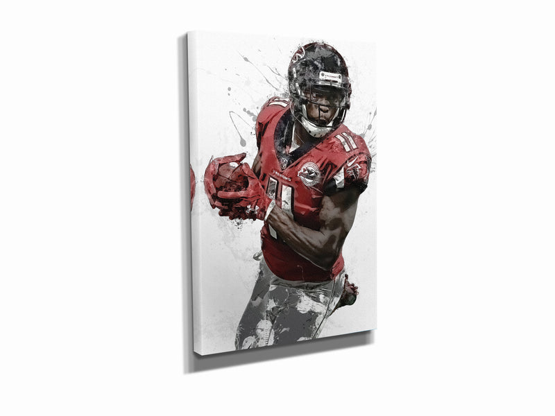 Julio Jones Art Poster Atlanta Falcons Football Hand Made Posters Canvas Print Kids Wall Art Home Man Cave Gift Decor