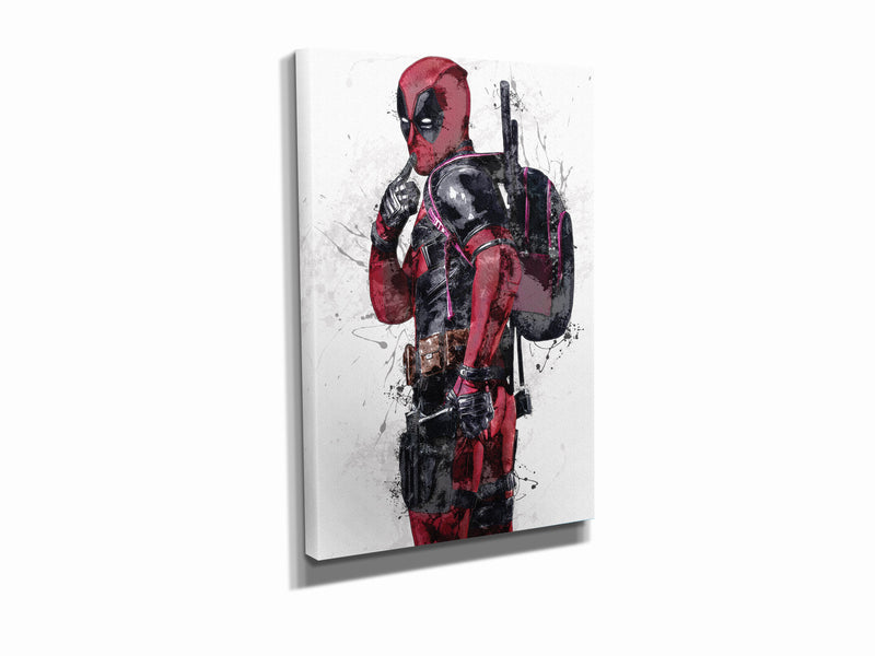 Deadpool Poster Marvel Comics Painting Hand Made Posters Canvas Print Kids Wall Art Man Cave Gift Home Decor