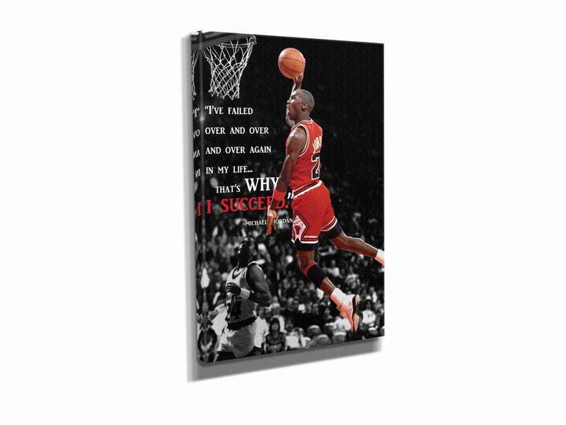 Michael Jordan Quote Poster Chicago Bulls Basketball Hand Made Posters Canvas Print Wall Art Home Decor