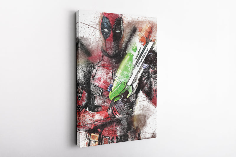 Deadpool Poster Marvel Comics Hand Made Posters Canvas Print Wall Art Home Decor