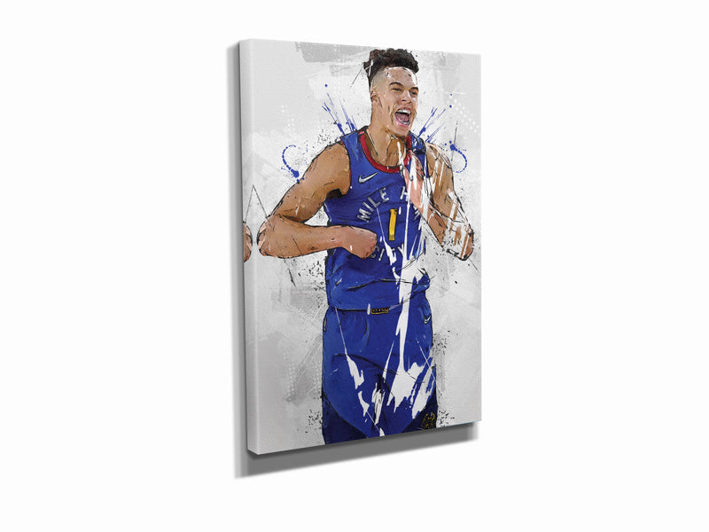 Michael Porter Jr. Poster Denver Nuggets Basketball Painting Hand Made Posters Canvas Print Wall Art Home Man Cave Gift Decor