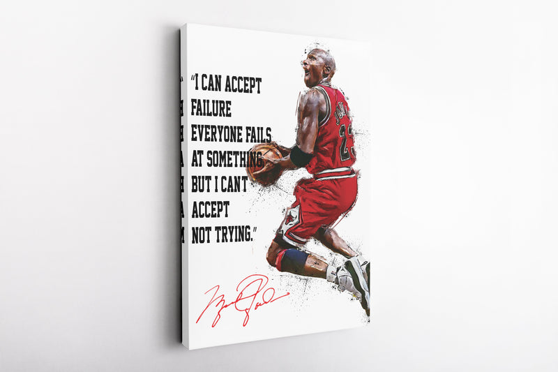 Michael Jordan Poster Chicago Bulls quote Basketball Hand Made Posters Canvas Print Wall Art Home Decor