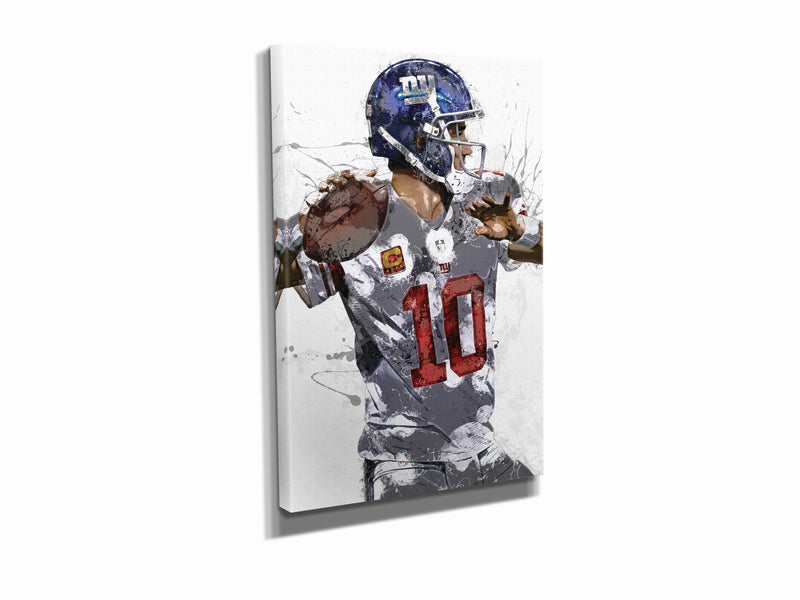 Eli Manning Poster New York Giants Football Painting Hand Made Posters Canvas Print Kids Wall Art Home Man Cave Gift Decor