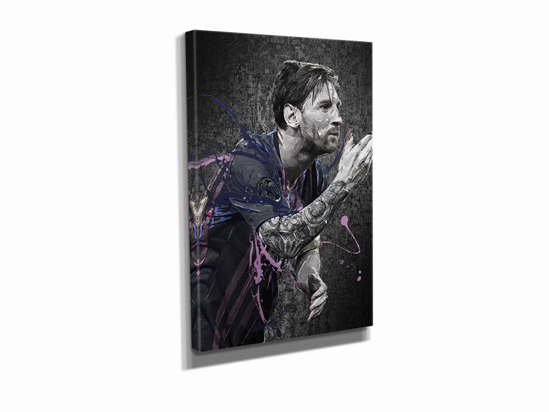 Lionel Messi Poster Soccer Player Barcelona Painting Hand Made Posters Canvas Print Kids Wall Art Man Cave Gift Home Decor