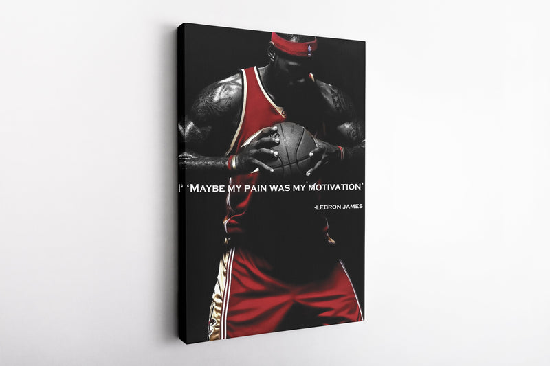 LeBron James Poster Cleveland Cavaliers Basketball Quote Hand Made Posters Canvas Print Wall Art Home Decor