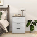 Modern Dresser Nightstand with 3 Slide-Out Drawers by LJGDeals