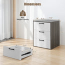 Modern Dresser Nightstand with 3 Slide-Out Drawers by LJGDeals