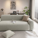 Modern Textured Stretch Sofa Cover, Plush Fleece Sofa Slipcover with 3D Stripe Texture by Slipcover KAS™