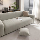 Modern Textured Stretch Sofa Cover, Plush Fleece Sofa Slipcover with 3D Stripe Texture by Slipcover KAS™