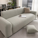 Modern Textured Stretch Sofa Cover, Plush Fleece Sofa Slipcover with 3D Stripe Texture by Slipcover KAS™