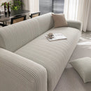 Modern Textured Stretch Sofa Cover, Plush Fleece Sofa Slipcover with 3D Stripe Texture by Slipcover KAS™