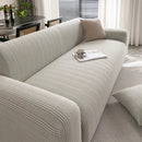 Modern Textured Stretch Sofa Cover, Plush Fleece Sofa Slipcover with 3D Stripe Texture by Slipcover KAS™