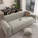 Modern Textured Stretch Sofa Cover, Plush Fleece Sofa Slipcover with 3D Stripe Texture by Slipcover KAS™