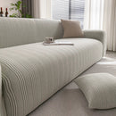 Modern Textured Stretch Sofa Cover, Plush Fleece Sofa Slipcover with 3D Stripe Texture by Slipcover KAS™