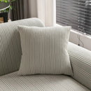 Modern Textured Stretch Sofa Cover, Plush Fleece Sofa Slipcover with 3D Stripe Texture by Slipcover KAS™