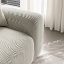 Modern Textured Stretch Sofa Cover, Plush Fleece Sofa Slipcover with 3D Stripe Texture by Slipcover KAS™