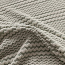 Modern Textured Stretch Sofa Cover, Plush Fleece Sofa Slipcover with 3D Stripe Texture by Slipcover KAS™