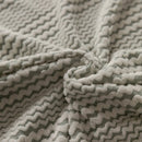 Modern Textured Stretch Sofa Cover, Plush Fleece Sofa Slipcover with 3D Stripe Texture by Slipcover KAS™