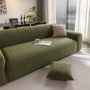 Modern Textured Stretch Sofa Cover, Plush Fleece Sofa Slipcover with 3D Stripe Texture by Slipcover KAS™