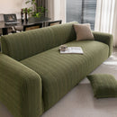 Modern Textured Stretch Sofa Cover, Plush Fleece Sofa Slipcover with 3D Stripe Texture by Slipcover KAS™