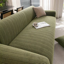 Modern Textured Stretch Sofa Cover, Plush Fleece Sofa Slipcover with 3D Stripe Texture by Slipcover KAS™
