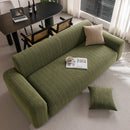 Modern Textured Stretch Sofa Cover, Plush Fleece Sofa Slipcover with 3D Stripe Texture by Slipcover KAS™