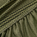 Modern Textured Stretch Sofa Cover, Plush Fleece Sofa Slipcover with 3D Stripe Texture by Slipcover KAS™