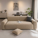 Modern Textured Stretch Sofa Cover, Plush Fleece Sofa Slipcover with 3D Stripe Texture by Slipcover KAS™