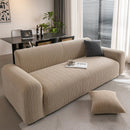 Modern Textured Stretch Sofa Cover, Plush Fleece Sofa Slipcover with 3D Stripe Texture by Slipcover KAS™