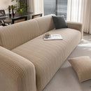 Modern Textured Stretch Sofa Cover, Plush Fleece Sofa Slipcover with 3D Stripe Texture by Slipcover KAS™