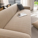 Modern Textured Stretch Sofa Cover, Plush Fleece Sofa Slipcover with 3D Stripe Texture by Slipcover KAS™