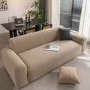 Modern Textured Stretch Sofa Cover, Plush Fleece Sofa Slipcover with 3D Stripe Texture by Slipcover KAS™