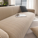 Modern Textured Stretch Sofa Cover, Plush Fleece Sofa Slipcover with 3D Stripe Texture by Slipcover KAS™