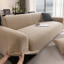 Modern Textured Stretch Sofa Cover, Plush Fleece Sofa Slipcover with 3D Stripe Texture by Slipcover KAS™