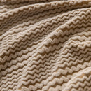Modern Textured Stretch Sofa Cover, Plush Fleece Sofa Slipcover with 3D Stripe Texture by Slipcover KAS™