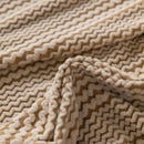 Modern Textured Stretch Sofa Cover, Plush Fleece Sofa Slipcover with 3D Stripe Texture by Slipcover KAS™