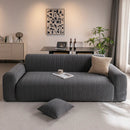 Modern Textured Stretch Sofa Cover, Plush Fleece Sofa Slipcover with 3D Stripe Texture by Slipcover KAS™