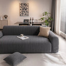 Modern Textured Stretch Sofa Cover, Plush Fleece Sofa Slipcover with 3D Stripe Texture by Slipcover KAS™