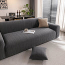 Modern Textured Stretch Sofa Cover, Plush Fleece Sofa Slipcover with 3D Stripe Texture by Slipcover KAS™