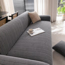 Modern Textured Stretch Sofa Cover, Plush Fleece Sofa Slipcover with 3D Stripe Texture by Slipcover KAS™