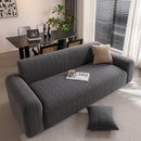 Modern Textured Stretch Sofa Cover, Plush Fleece Sofa Slipcover with 3D Stripe Texture by Slipcover KAS™