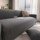 Modern Textured Stretch Sofa Cover, Plush Fleece Sofa Slipcover with 3D Stripe Texture by Slipcover KAS™