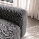 Modern Textured Stretch Sofa Cover, Plush Fleece Sofa Slipcover with 3D Stripe Texture by Slipcover KAS™